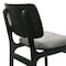 Armen Living Lima Gray Upholstered Wood Dining Chairs in Black Finish, PK2 LCLMSIGRBL - alternate 2